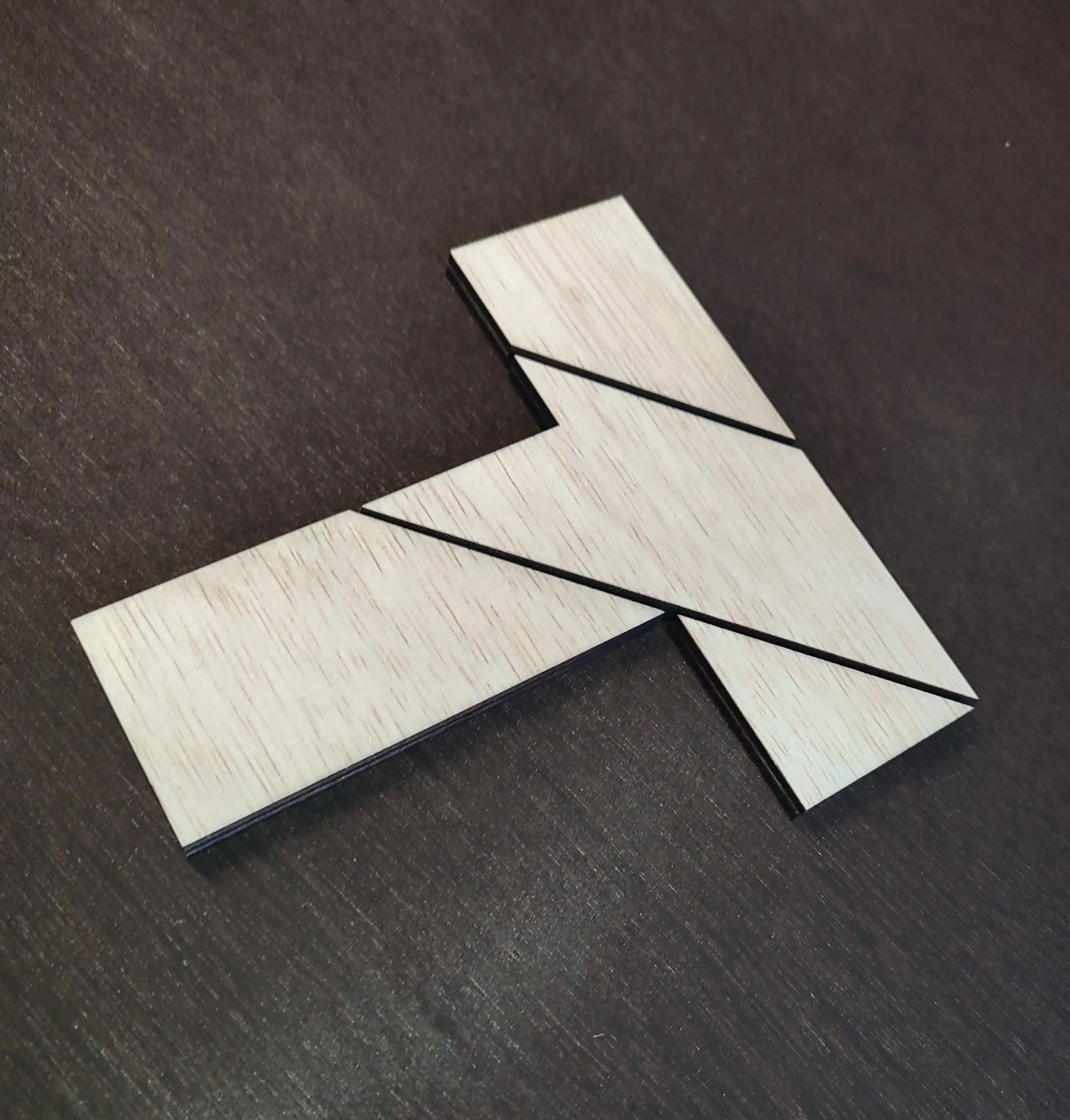 Plywood Tangram Easy Puzzle Set